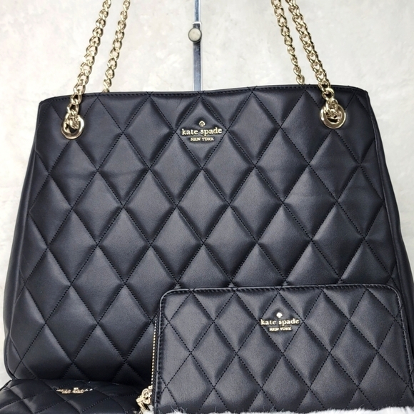 NWT Kate Spade New York 3 PCS Set Shoulder Bag Purse Designer Handbag Tote ++ - Picture 12 of 13